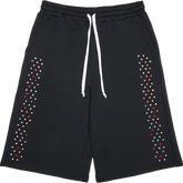 Azva Cactus Crystal Cactus Sweat Shorts - BLACK