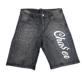 Chaser Rhymestone Black Jorts