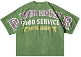 Kapital Denim Repair Huge Jersey T-Shirt 'Green'