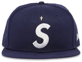 Supreme Gold Cross S Logo New Era 'Light Navy'