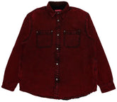 Supreme Faux Shearling Lined Work Shirt 'Red Denim'
