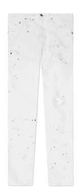 Purple Brand Optic White Paint Blowout Jeans