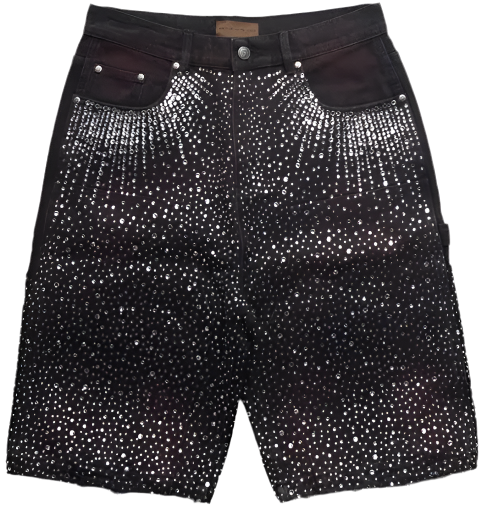 Birth Of Royal Child Diamond Jorts Black – Maxed Out
