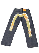 Evisu Embroidered Orange Wave Jeans