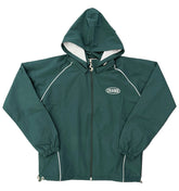Chaser Windbreaker Removable Hood Green / White Zip Up Jacket