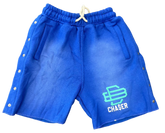 Chaser Button Down Cotton Shorts ‘Blue’