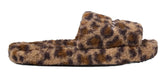 Raspberry Hills Cheetah Print Fur Slides