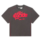 Sp5der Contrast Stitch Slub Tee