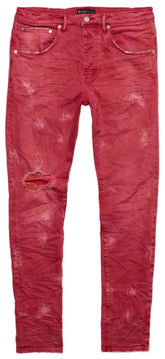 Purple Brand Hickory Stripe Vintage Red Overspray Jean