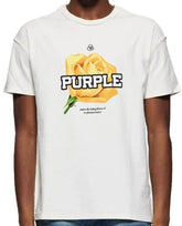 Purple Brand Roses Yellow Tee