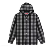 Supreme Printed Hooded Flannel Shirt Black