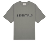 Fear of God Essentials Boxy T-Shirt Applique Logo Gray Flannel/Charcoal Front Logo