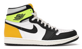Jordan 1 Retro High White Black Volt University Gold USED