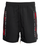 HELLSTAR SPORTS VERTICAL ATHLETIC SHORTS BLACK/RED