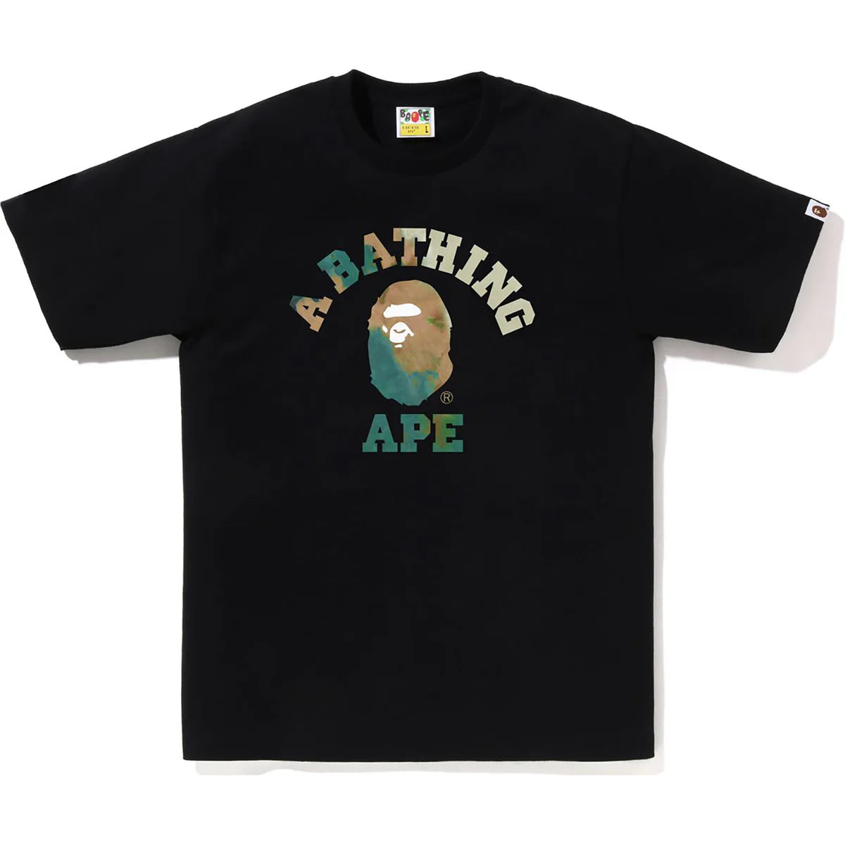 Bape Tie Dye College Tee Black