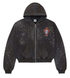 VALE FOREVER PLUTO CLUSTER ZIP UP HOODIE BLACK