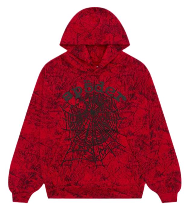 Sp5der OG Tree Camo Hoodie Red