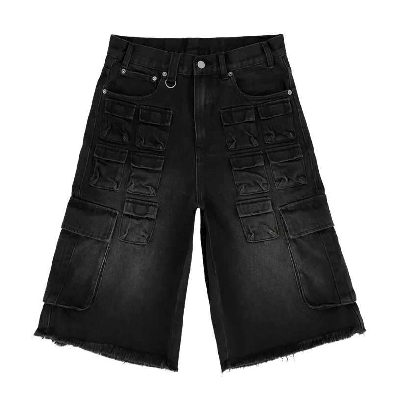 Bravest Pocket Cargo Shorts Black
