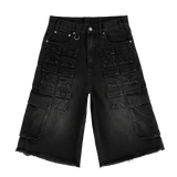 Bravest Pocket Cargo Shorts Black