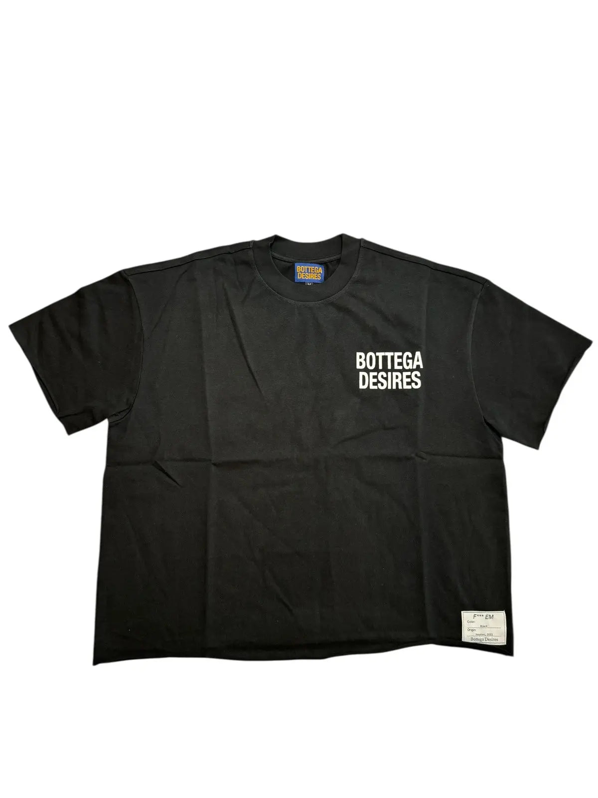 Bottega Desires Take A Joke Black Tee fuck em
