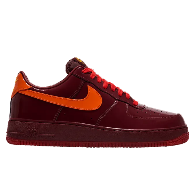 NIKE AIR FORCE 1 LOW PATENT LEATHER DARK TEAM RED (USED)