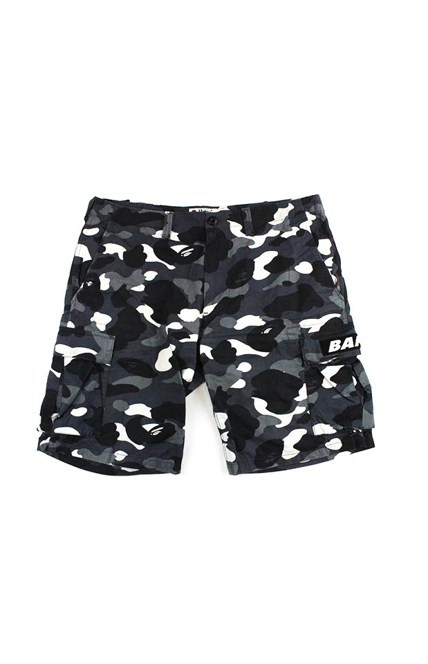 Bape Camo Cargo Shorts Black