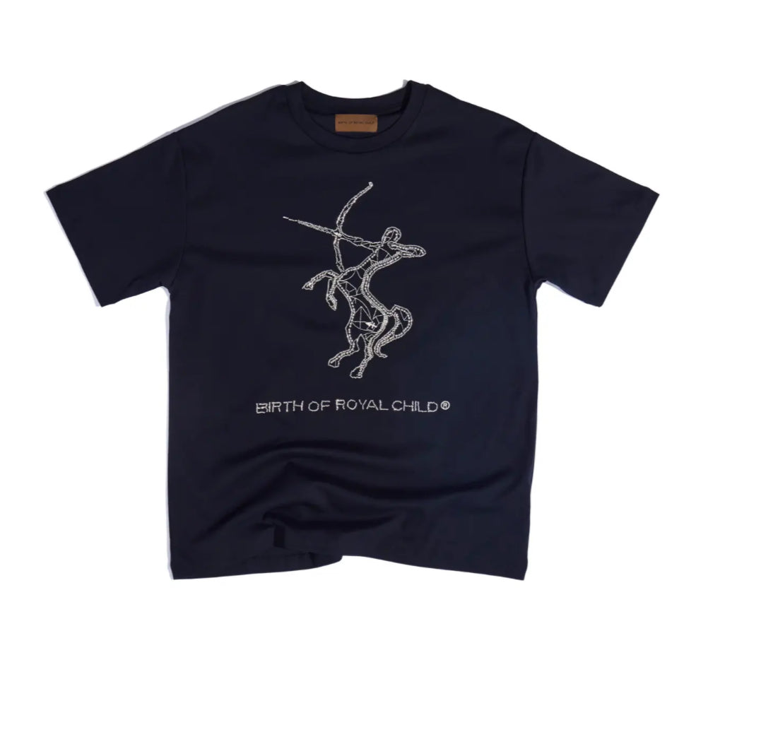 Birth Of Royal Child Zodiac Tee: Sagattarius Black