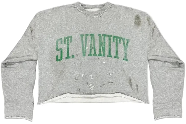 Saint Vanity Gator Grey Crewneck