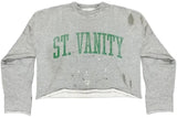 Saint Vanity Gator Grey Crewneck