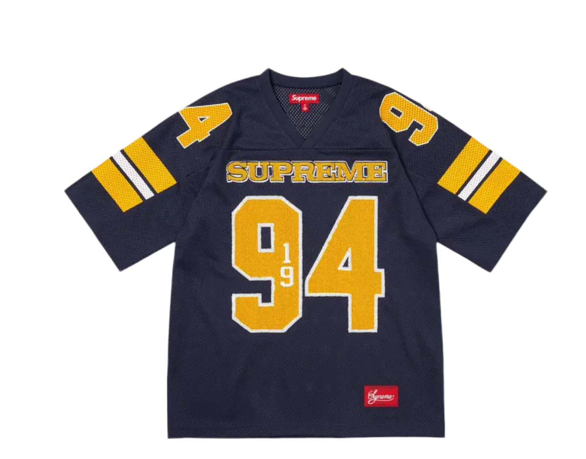 Supreme Sequin Football Jersey 'Navy'
