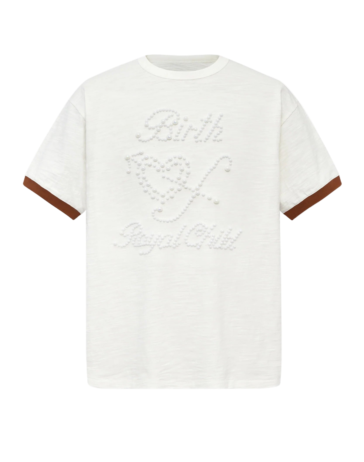 Birth Of Royal Child Pearl Patchwork Tee White