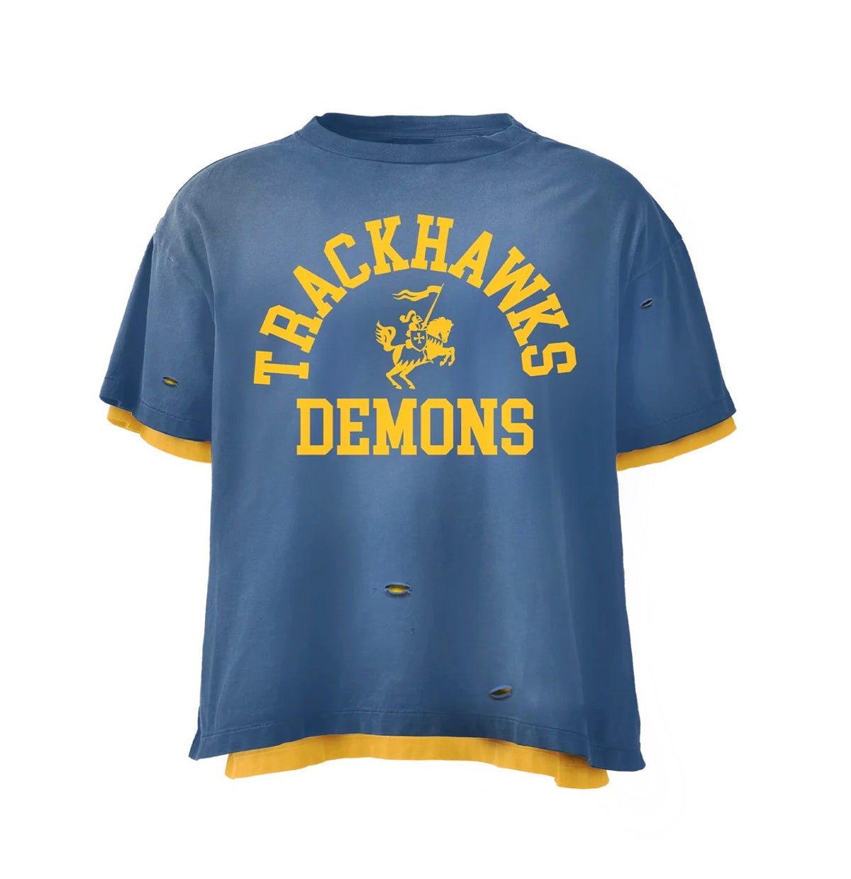 Bravest Studios BLUE TRACKHAWK DOUBLE-LAYER VINTAGE TEE