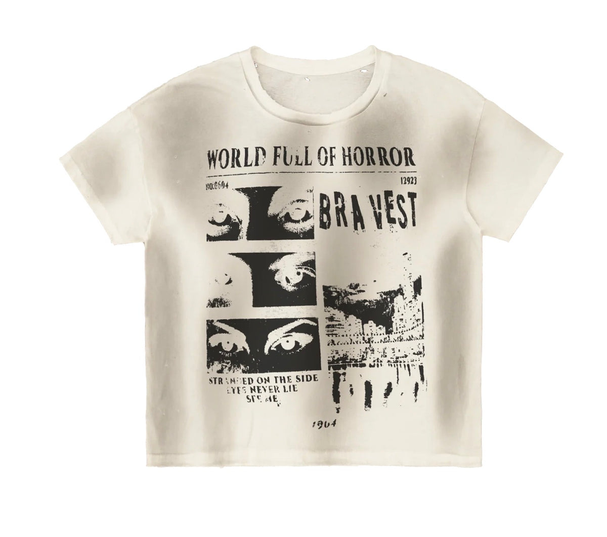 Bravest Studios HORRORS VINTAGE TEE WHITE
