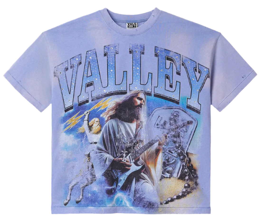 VALE FOREVER HOLY METAL BLING TEE BLUE