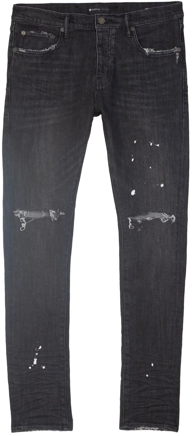 Purple Brand Black Overspray Jeans