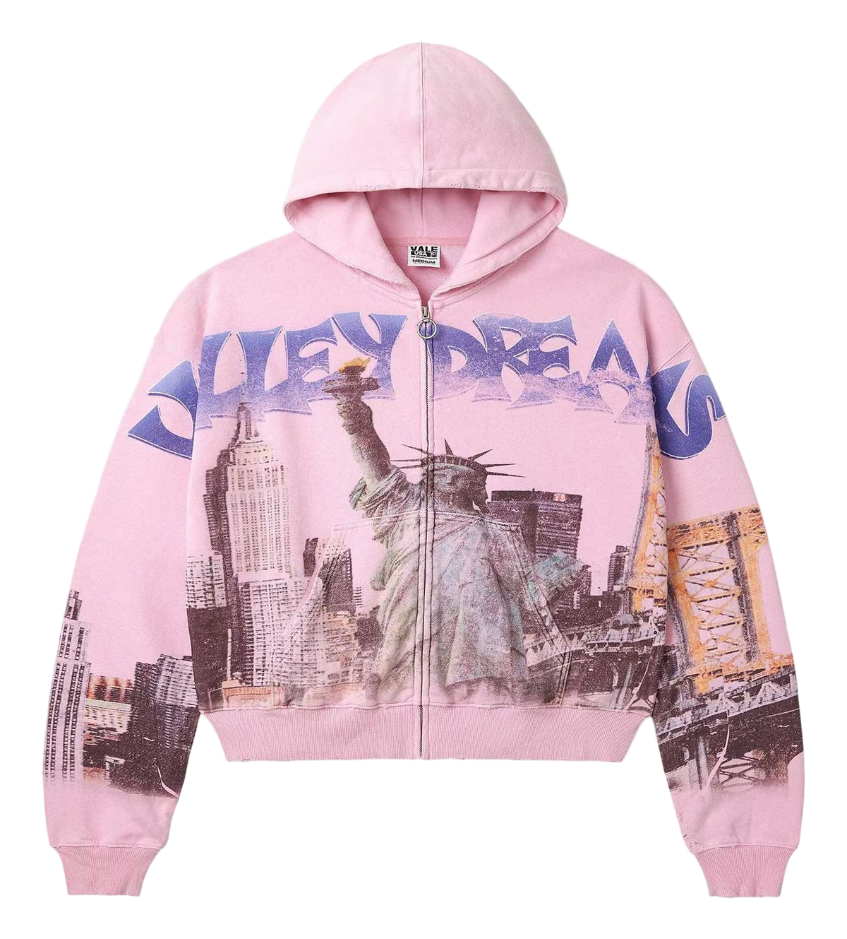 VALE FOREVER NYC ZIP UP HOODIE PINK