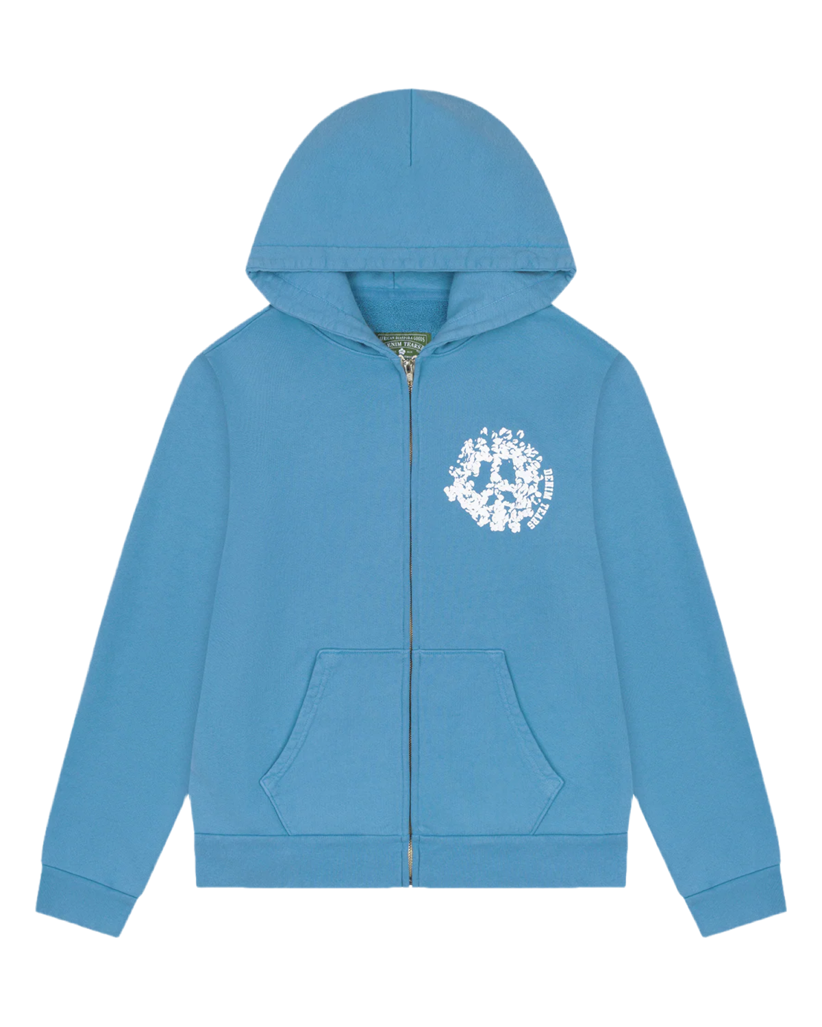 Denim Tears University Zip Hoodie Light Blue