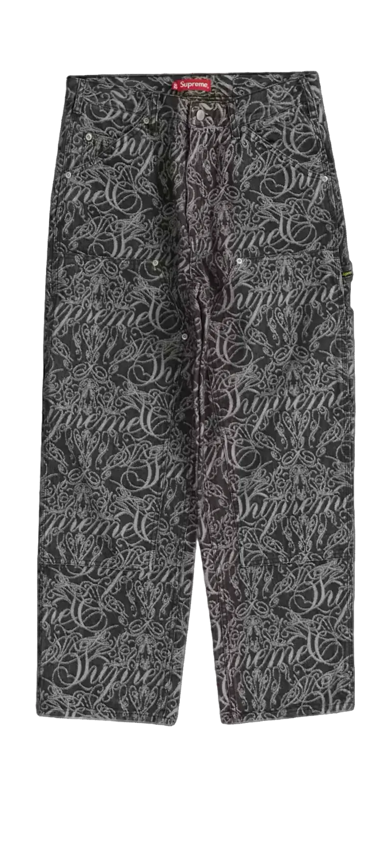 Supreme Script Jacquard Double Knee Denim Painter Pants