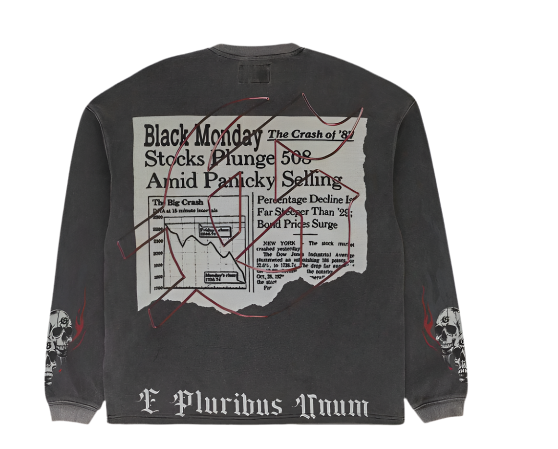 Godspeed Black Monday  Long-Sleeve T-Shirt 'Grey Wash'