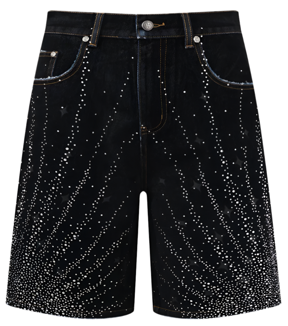 Birth of Royal Child Starlight Denim Jorts Black