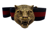 Gucci Lion Blue Red Stripe Belt