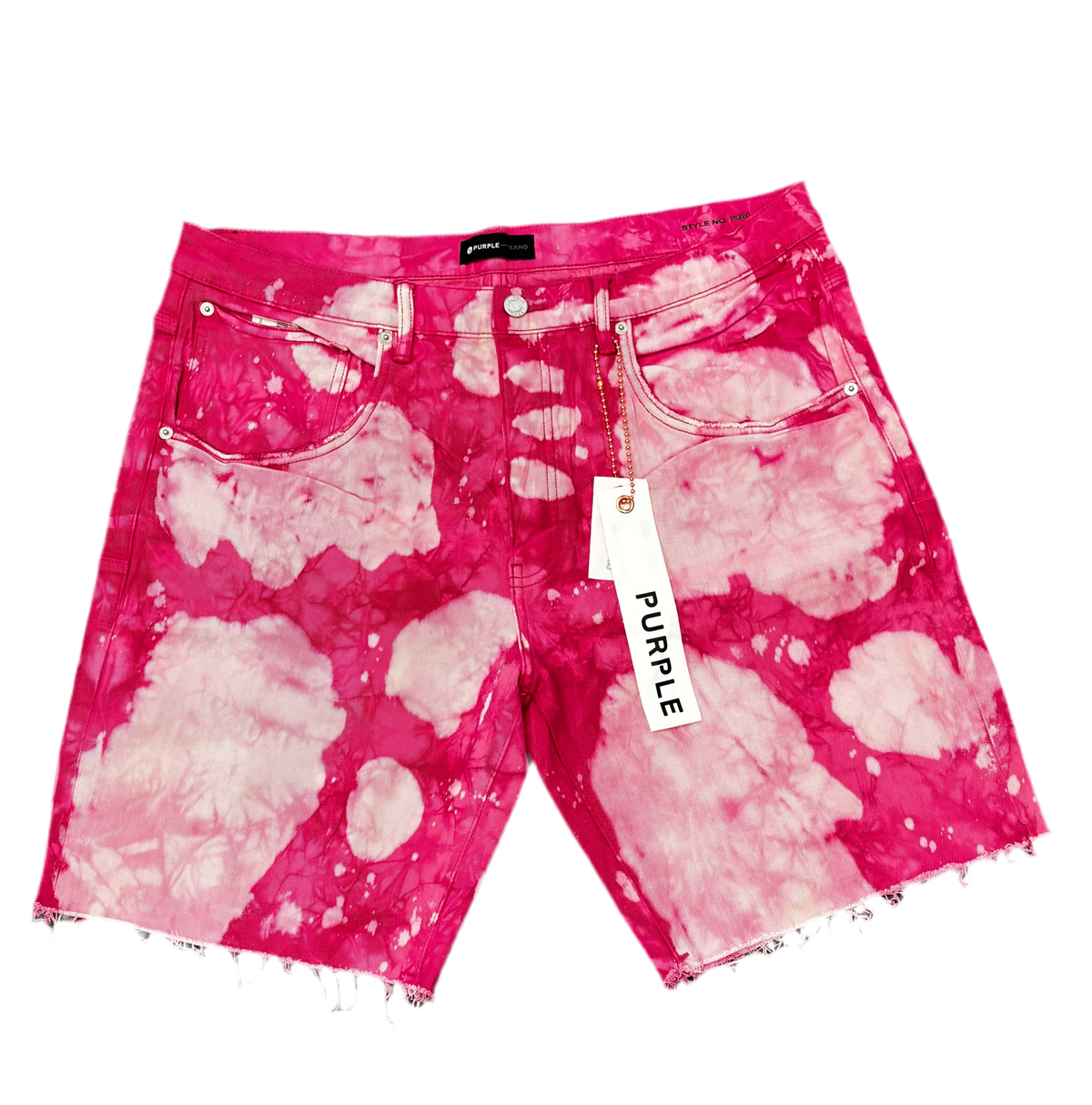 Purple Brand Carmine Layered bleach Jean Shorts