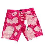 Purple Brand Carmine Layered bleach Jean Shorts