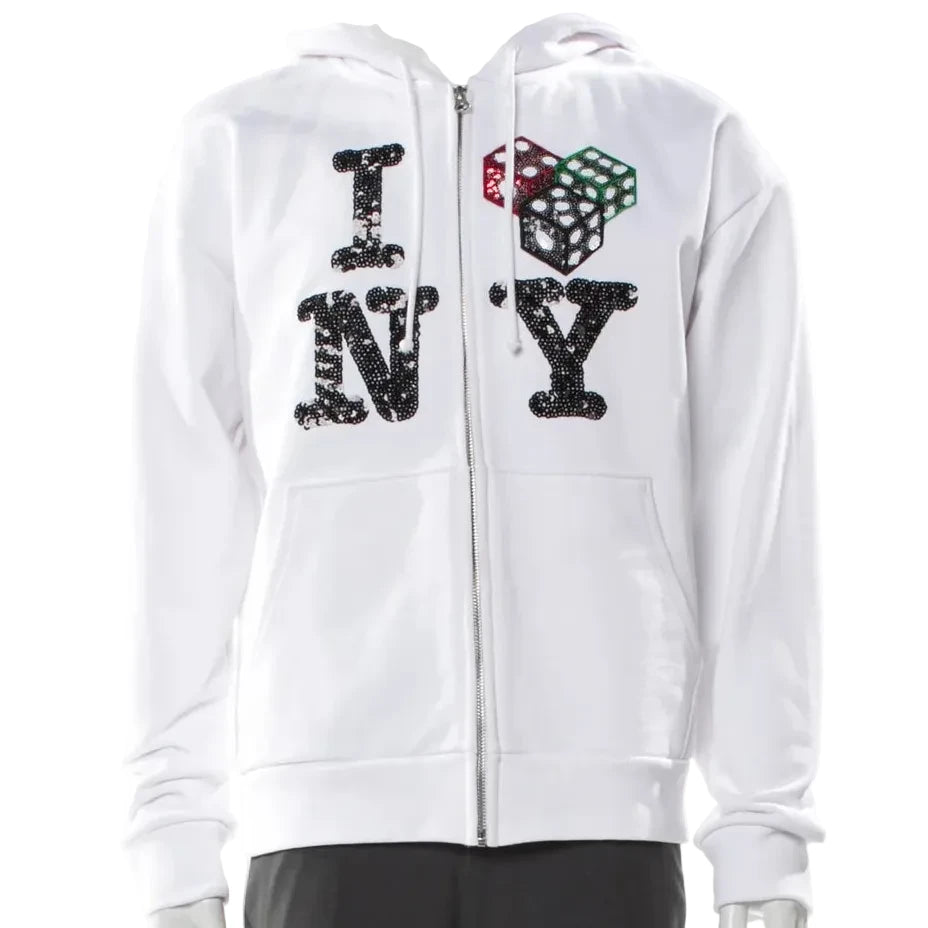 Denim Tears Cee-Lo NY Zip Hoodie White
