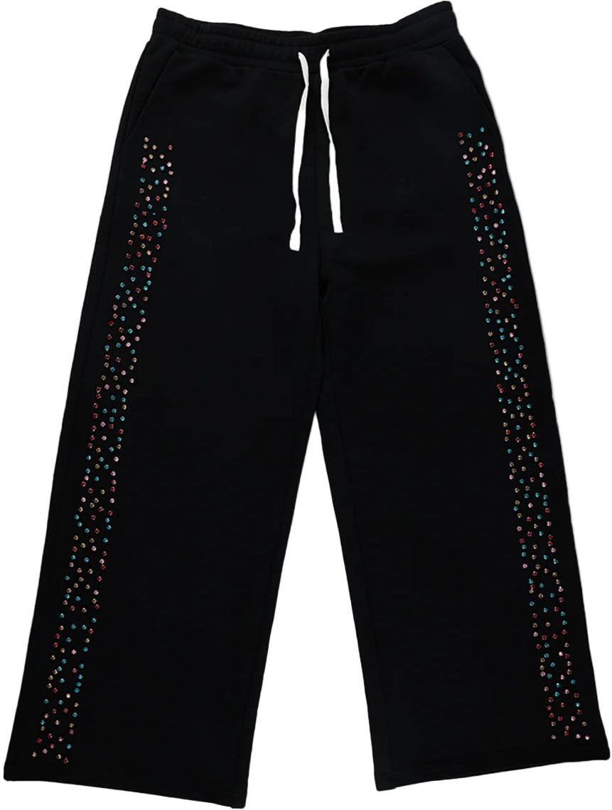 Azva Cactus Crystal Cactus Sweats - Black