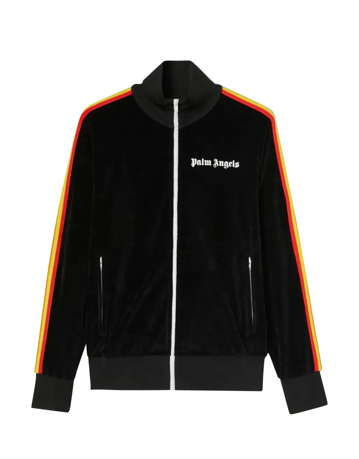Palm Angels Rainbow Chenille Track Jacket 'Black/White'