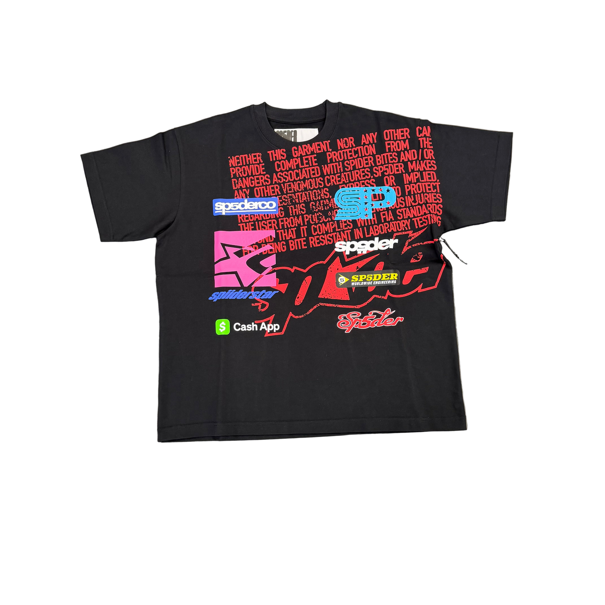 Sp5der TX5 DISCLAIMER TEE(BLK)
