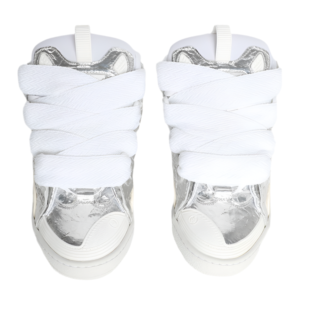 LANVIN CURB METALLIC EFFECT SNEAKERS