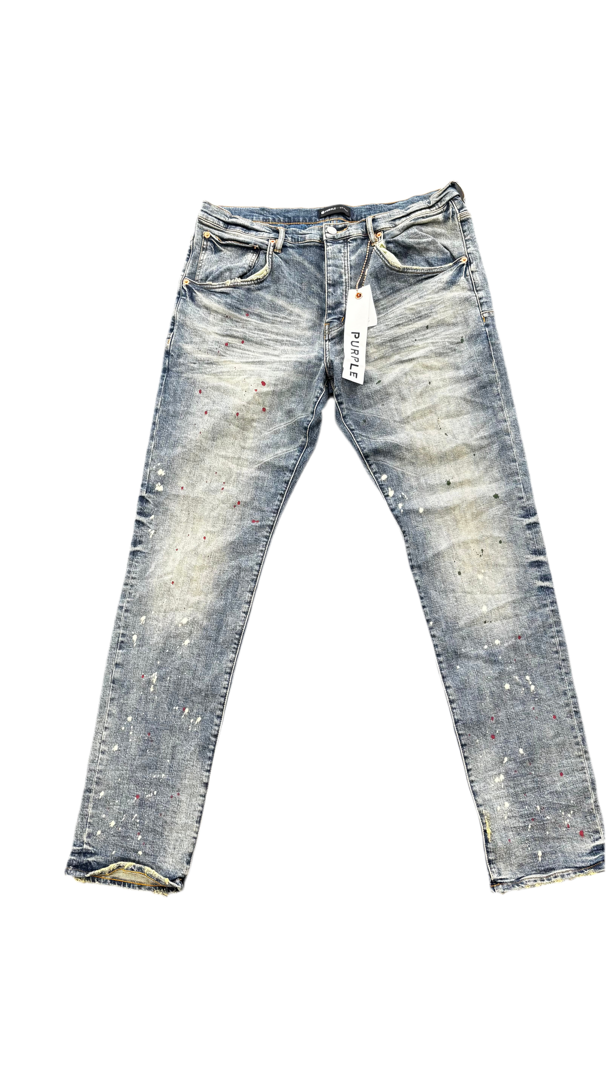 Purple Brand Jeans Paint Splatter