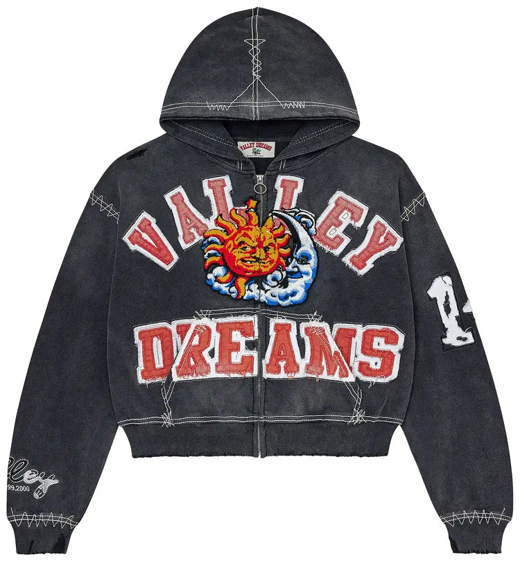 Vale Forever Sunny Zip Up Hoodie Black